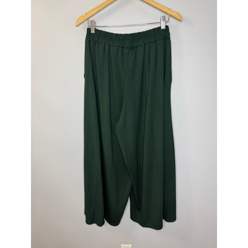 Free Label Wide Leg Slip Pant & Top Set Green Ethical Bamboo Comfy Women's XL - Picture 6 of 12